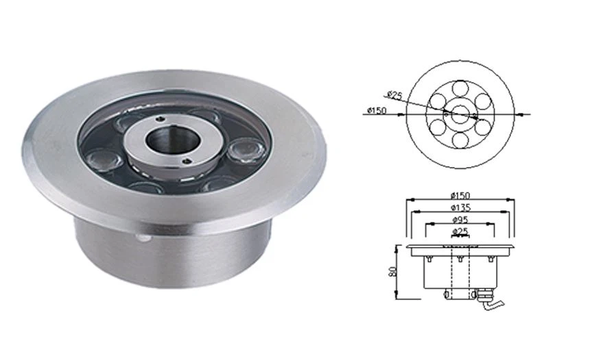 led ring water fountain light